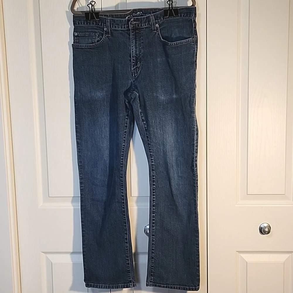Eddie Bauer- Men's dark wash- straight leg- jeans 35/32 - Picture 1 of 10